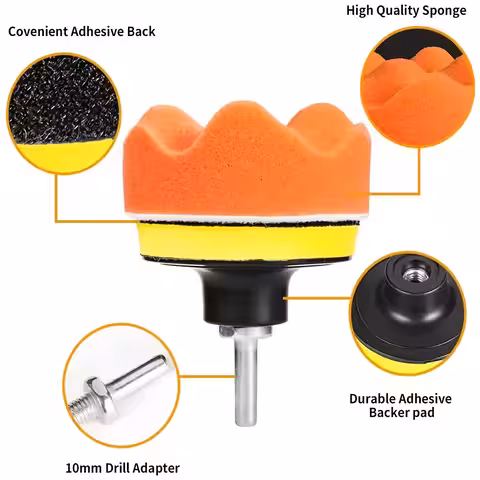 Orange platt polishsvamp för djup rengöring