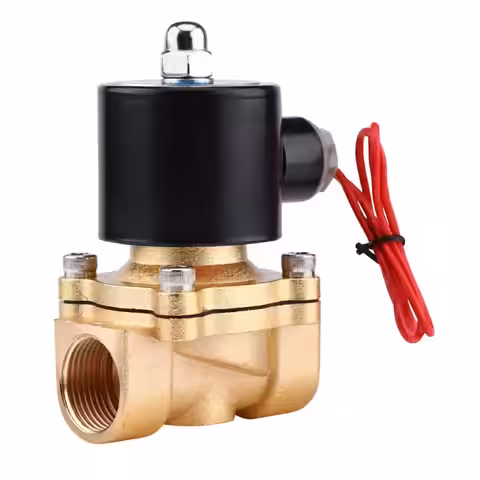 Elektromagnetisk ventil i mässing, 3/4-tums gänga, för vatten