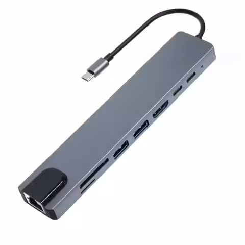 Hub USB-C cu porturi USB 3.0 și încărcare prin PD Type-C