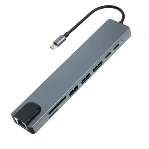Hub USB-C cu porturi USB 3.0 și încărcare prin PD Type-C
