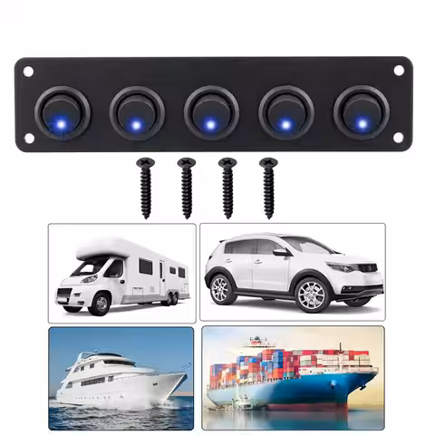 Exempel på montering av panel med brytare i bilens instrumentbräda