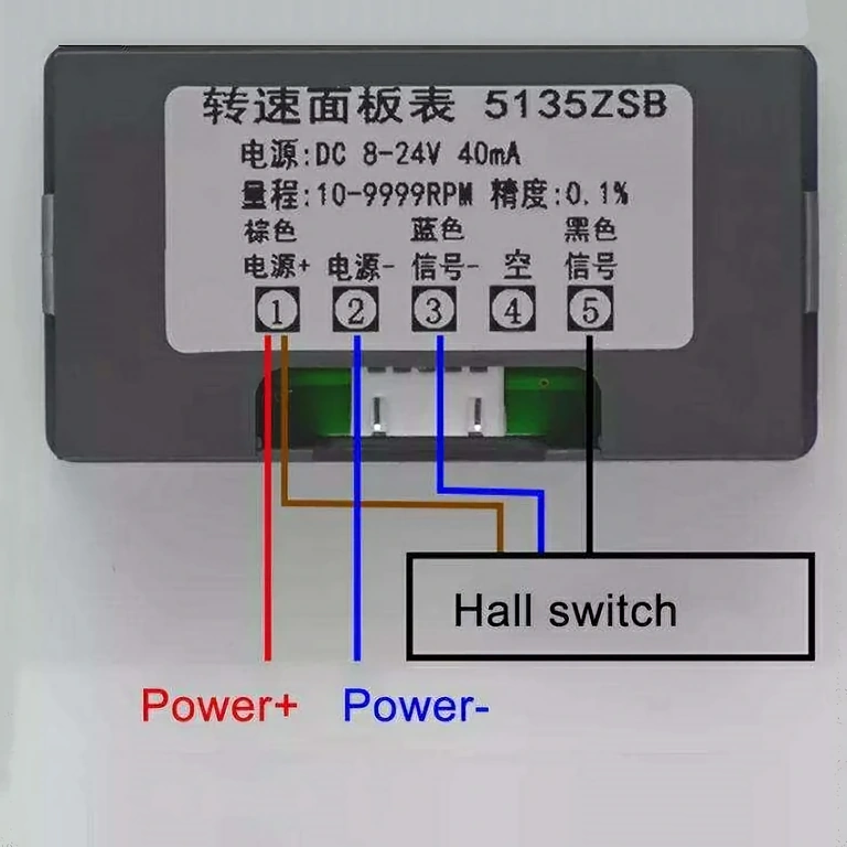 Diagramă conectare tahometru și senzor Schema de montaj și conectare pentru tahometru cu senzor magnetic
