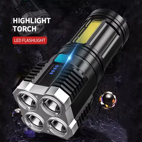 Lanternă cu LED de înaltă putere și lumină laterală COB