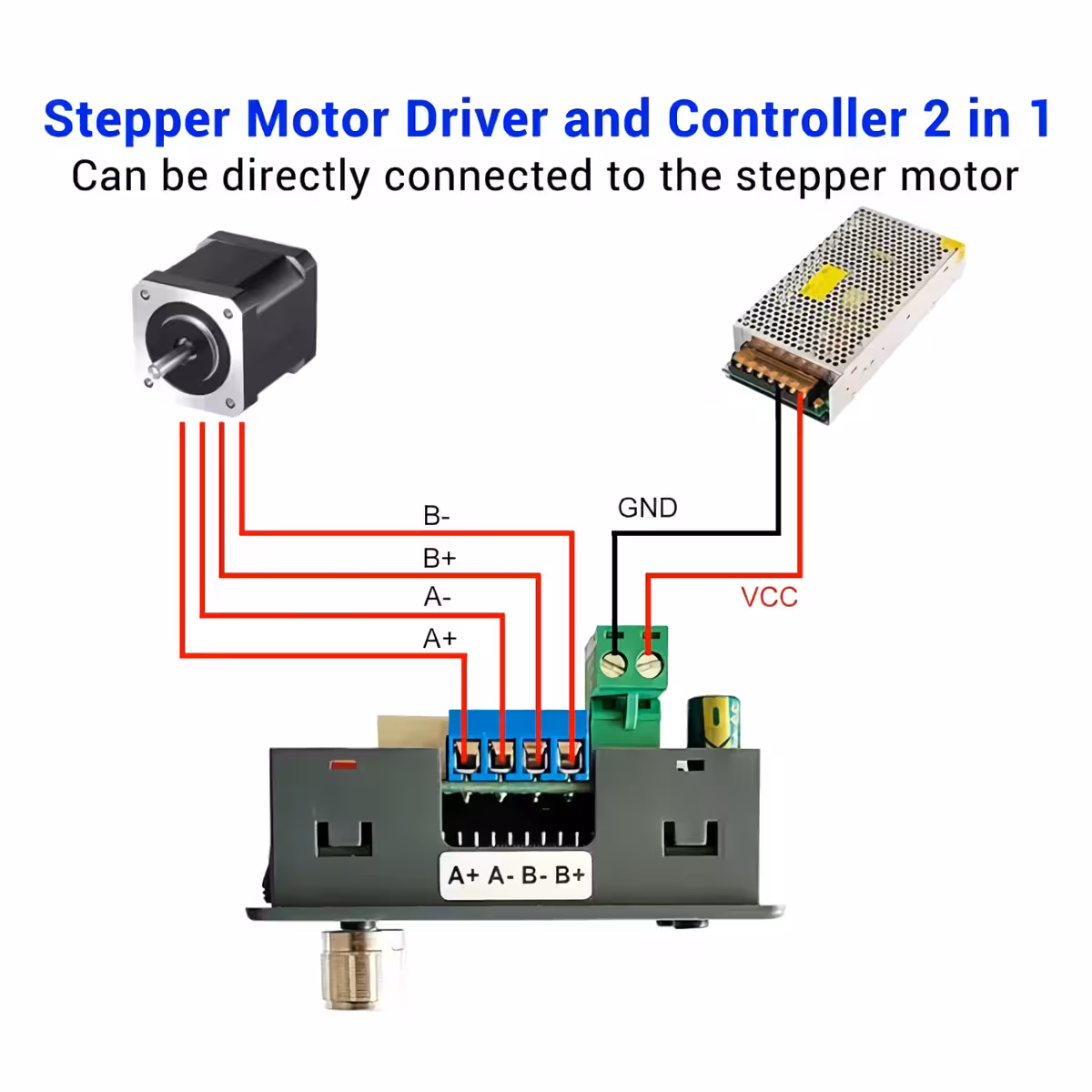 Schema de conectare a controlerului Diagramă electrică de conectare pentru modulul stepper