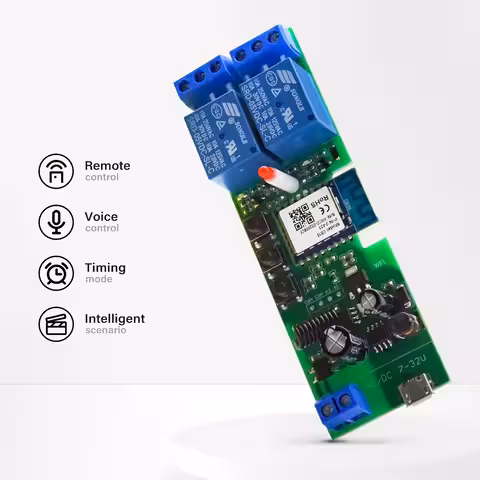 Relämodul styrbar med RF 433MHz fjärrkontroll