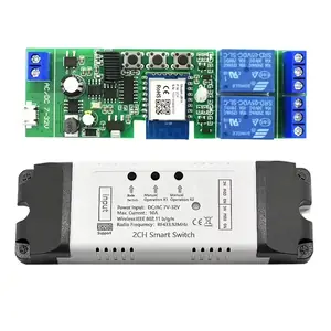 Modul releu inteligent WiFi cu 2 canale, tensiuni 5V, 12V și 24V