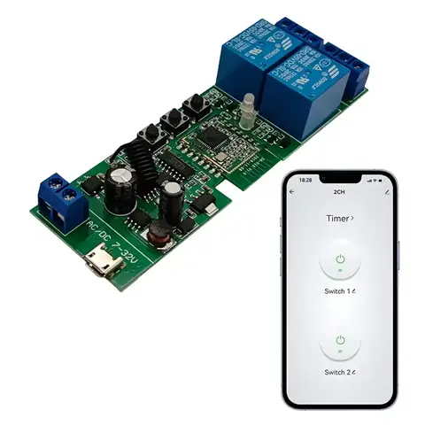 Modul releu wireless compatibil cu aplicația Tuya Smart Life