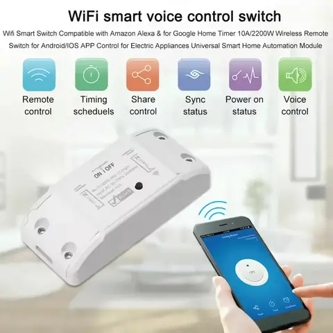 Modul releu pentru casa inteligentă Modul releu WiFi pentru casa inteligentă, control smart