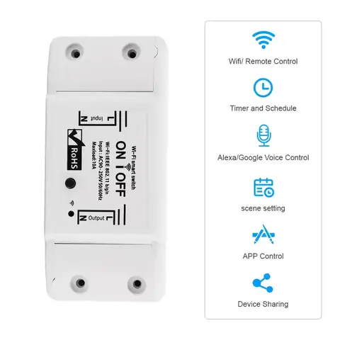 Releu WiFi pentru automatizarea casei Releu pentru automatizări smart home, conectare WiFi directă