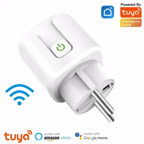 Smart WiFi-uttag 20A med energimätning – framsida