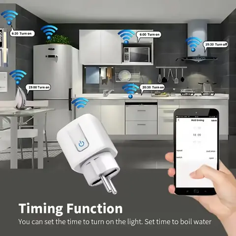 Control de la distanță prin aplicație Smart Life sau Tuya Priza smart controlată de la distanță cu aplicația Smart Life sau Tuya