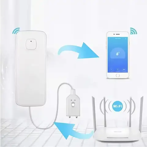 Záplavový senzor detektor úniku vody tuya chytrý život wifi