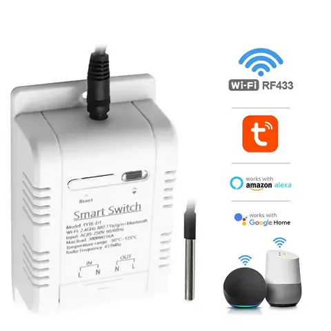 Termostat inteligent WiFi cu senzor de temperatură Termostat inteligent wireless cu senzor de temperatură pentru controlul casei