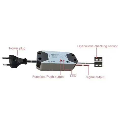 Modul releu WiFi pentru automatizarea garajului Modul releu pentru ușă de garaj, cu control vocal și aplicație Tuya