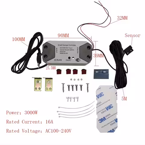 Tuya-kompatibel modul för skjutport med programmering och smarta notiser