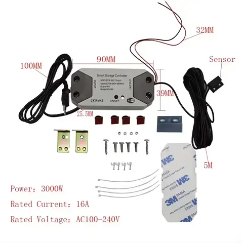 Controler WiFi pentru poartă culisantă Modul compatibil Tuya pentru poartă culisantă, cu programare și notificări inteligente
