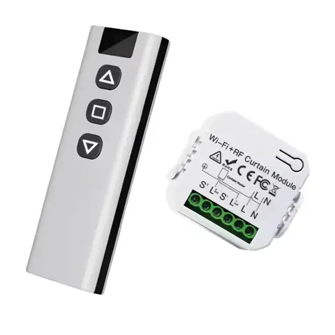 Telecomandă elegantă pentru control jaluzele Detaliu cu telecomanda inteligentă pentru draperii, perdele sau rulouri