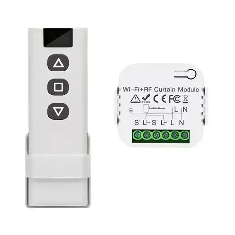 Comutator smart Tuya – Vedere frontală Imagine frontală a modulului de comutare wireless Tuya pentru control inteligent