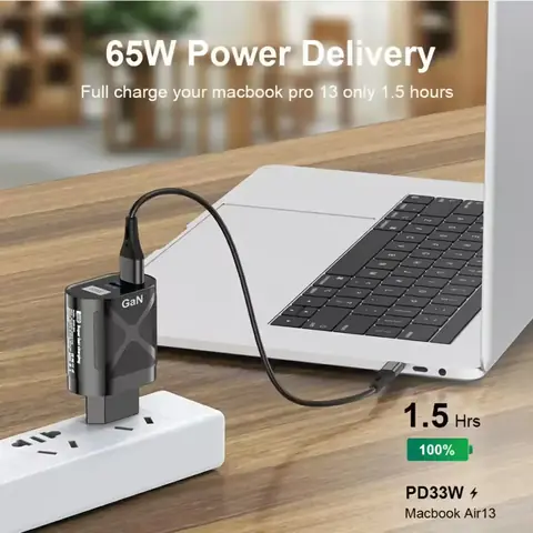 Încărcare pentru mai multe dispozitive Încărcător 65W compatibil cu telefoane, tablete, laptopuri și console