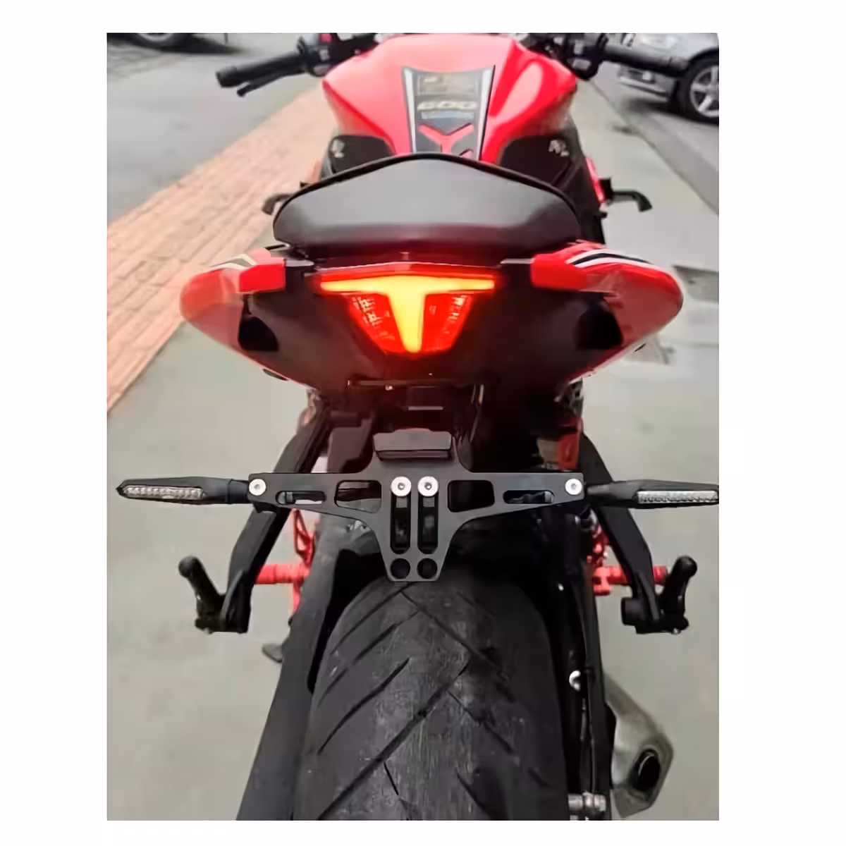 Suport placuță pentru motocicletă sport Suport număr motocicletă sport cu iluminare LED integrată