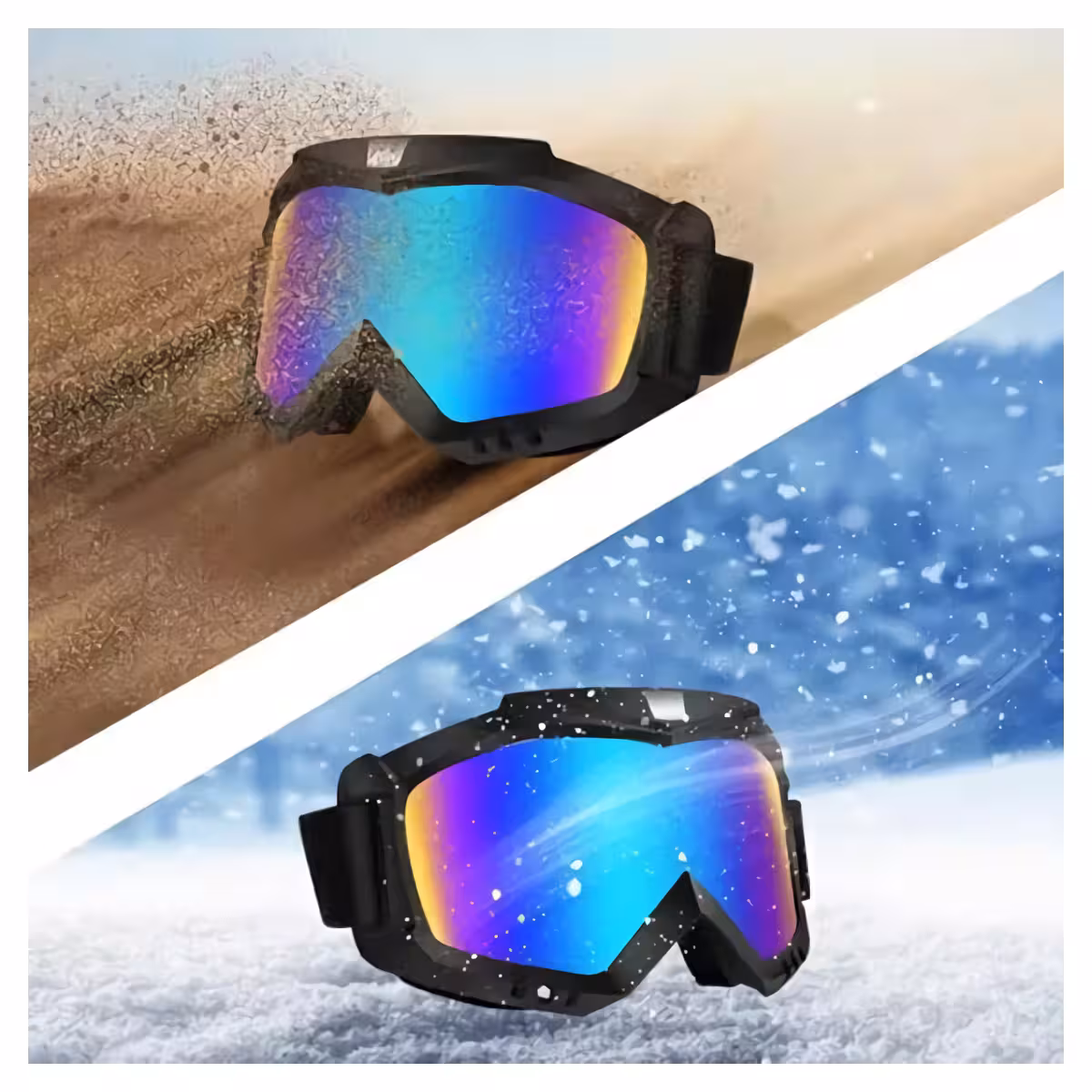 Ochelari pentru ATV și offroad Ochelari rezistenți pentru ATV și sporturi offroad, protecție UV și praf