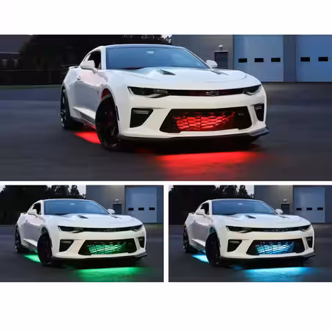 LED-lampor monterade under bil för nattlig effekt