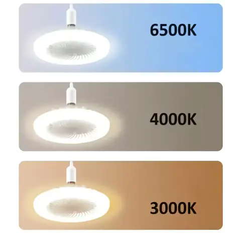 Ventilator de tavan cu intensitate luminoasă reglabilă