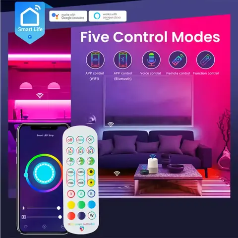 Controller wireless pentru bandă LED RGB Dispozitiv cu conexiune WiFi 2.4GHz pentru control facil