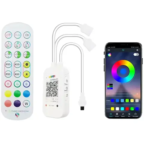 Controller inteligent compatibil WiFi Tuya, ideal pentru iluminat ambiental colorat