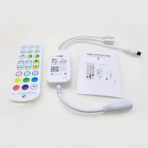 Controller LED RGB compatibil Tuya Control complet al benzii LED prin aplicația Tuya Smart sau Smart Life
