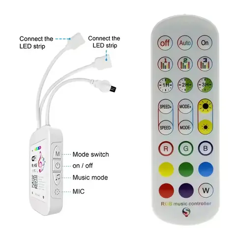 Telecomandă Tuya pentru bandă LED RGB Telecomandă inteligentă pentru control rapid al benzii LED RGB