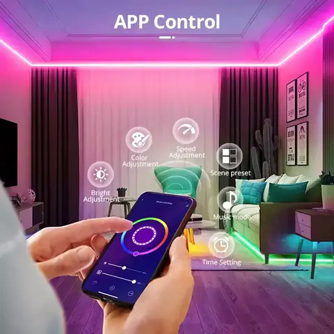 Controller LED cu modul muzical Controller LED sincronizat cu muzica, perfect pentru petreceri și atmosferă vibrantă