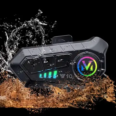 Komunikační systém přilby na motocykl s interkomem s Bluetooth 5.3 1000mAh