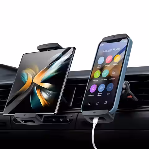 Justerbart bilhållare för surfplattor 7–12 tum, montering på ventilationsgaller