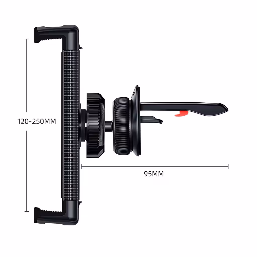 Suport compact pentru tabletă auto Suport compact și ușor pentru tabletă, fixat pe grila de ventilație