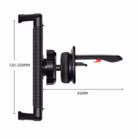 Kompakt och lätt surfplattehållare, monterad på ventilationsgaller