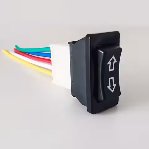 DPDT 5-pin switch för styrning av rotationsriktning på DC-motor