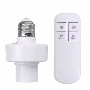 Dulie fasung cu soclu E27 și telecomandă pentru control iluminat
