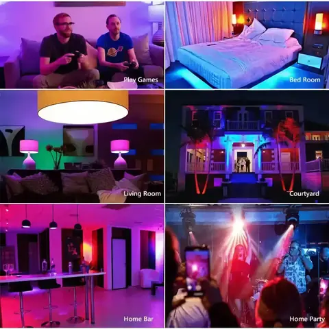 WiFi Smart RGB Tuya Vícebarevná LED žárovka