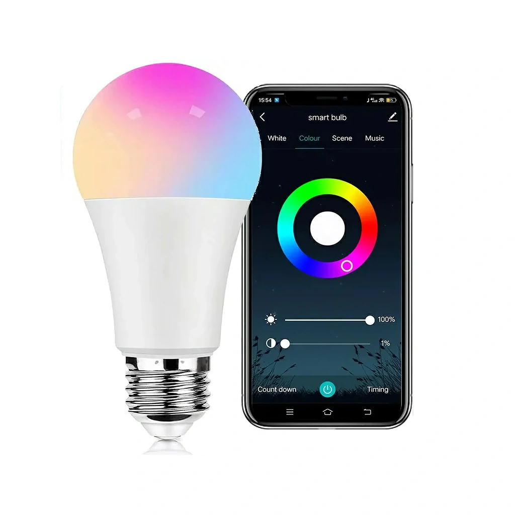 Интелигентна WiFi LED крушка RGB Tuya – многобагрен контрол от телефон