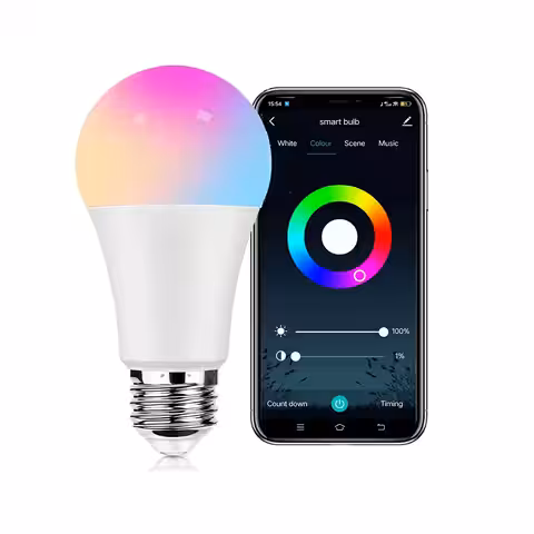 Bec LED Tuya multicolor, dimabil și sincronizat cu muzica