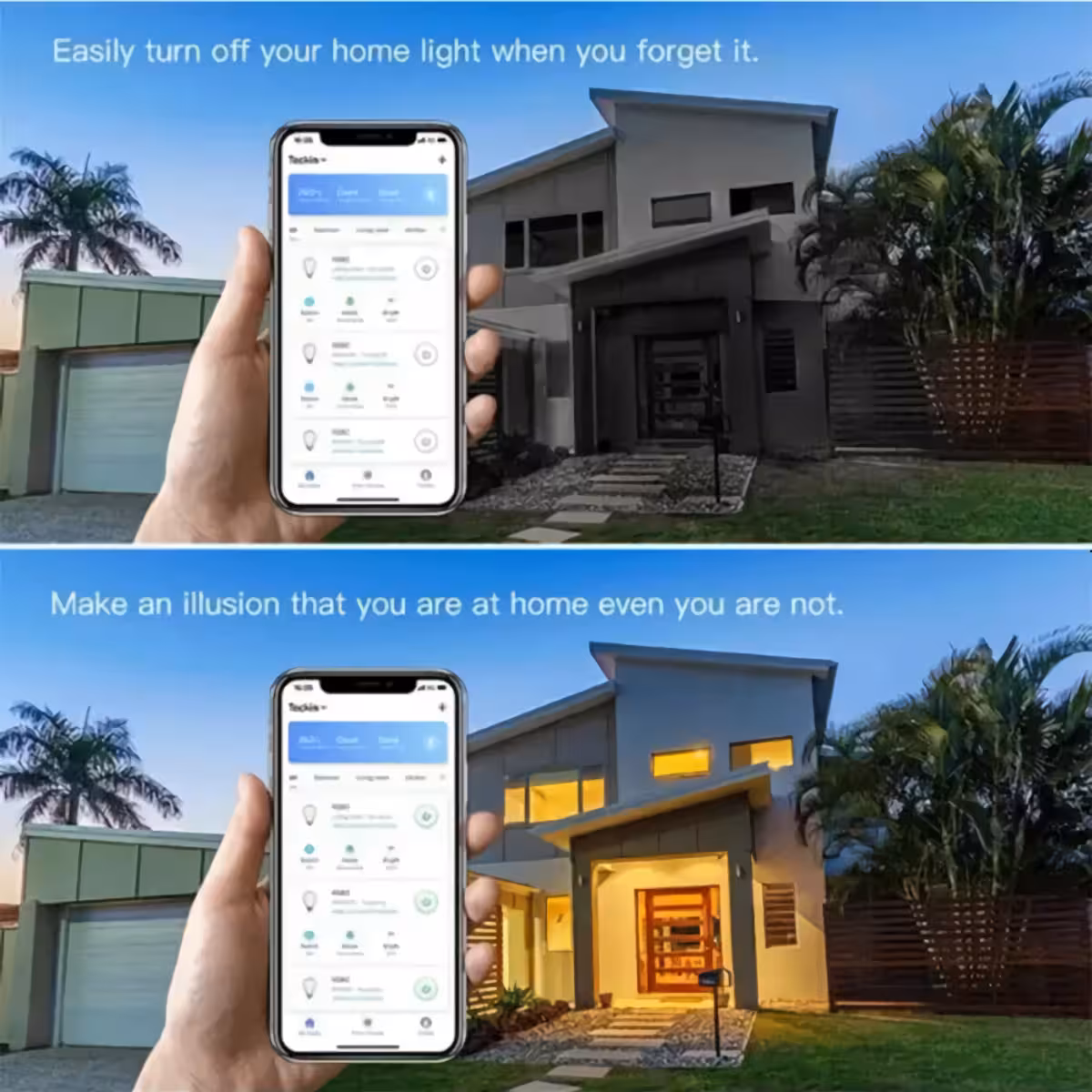 Bec LED inteligent cu control vocal Alexa și Google Bec LED cu control vocal și programare pentru iluminare inteligentă