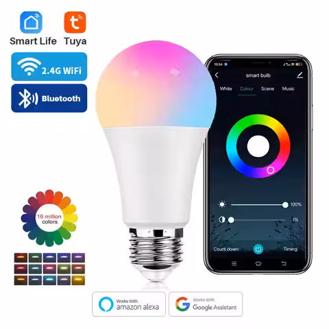 Bec LED cu WiFi și control vocal compatibil Alexa și Google Home