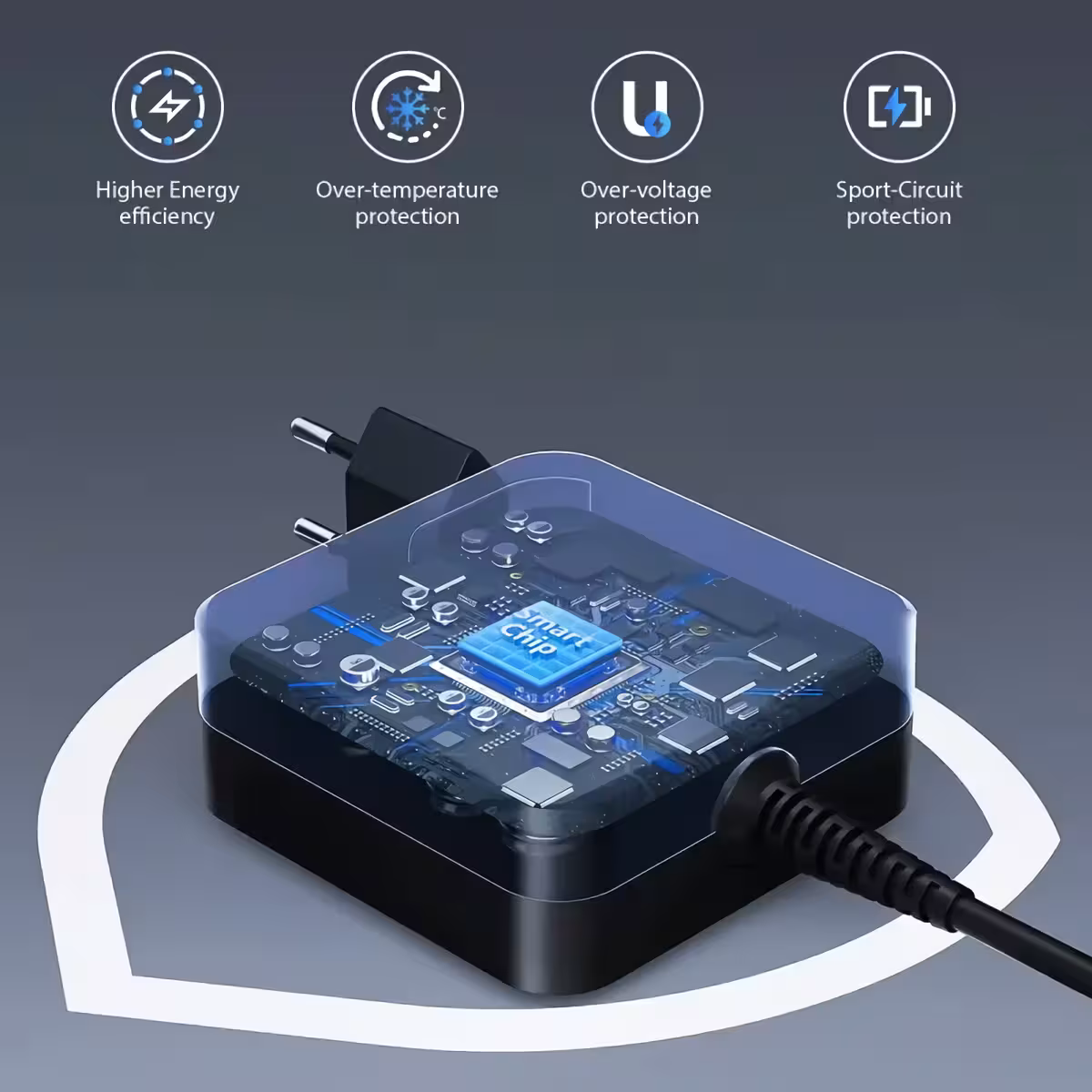 Încărcător portabil USB-C 65W Încărcător portabil USB-C 65W pentru utilizare mobilă