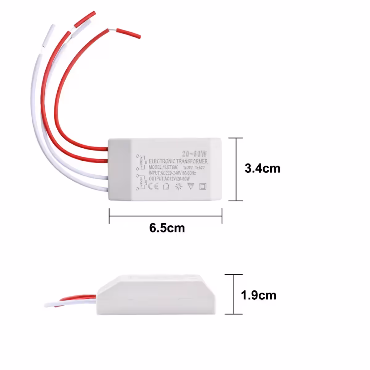 Transformator AC mic pentru iluminat 12V Transformator de dimensiuni reduse pentru iluminat 12V AC
