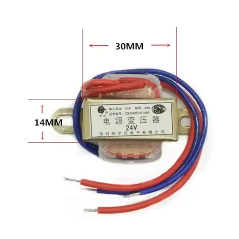 Transformator de putere 24V AC, 10W Transformator de putere 10W, ieșire stabilă 24V AC