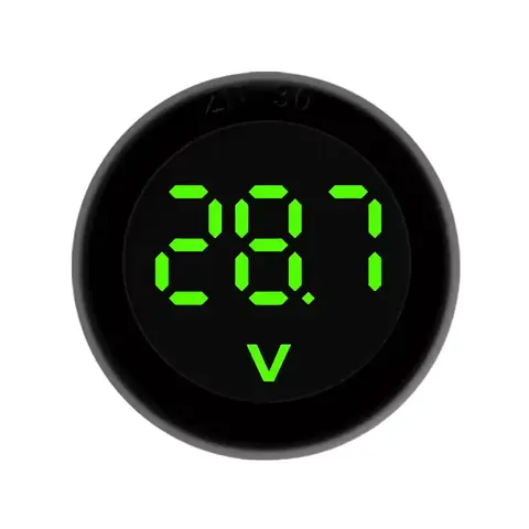 Digitální autobateriový voltmetr 12V elektronický stejnosměrný proud 4-100V DC