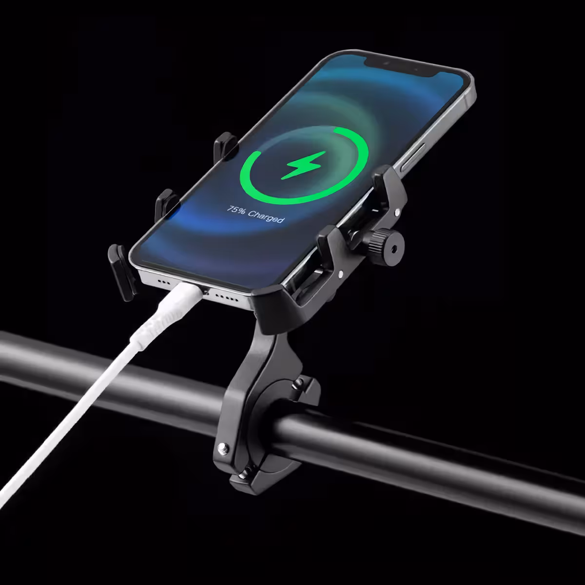 Prindere sigură pentru telefon pe ghidon Suport telefon cu sistem de prindere solid, ideal pentru teren accidentat