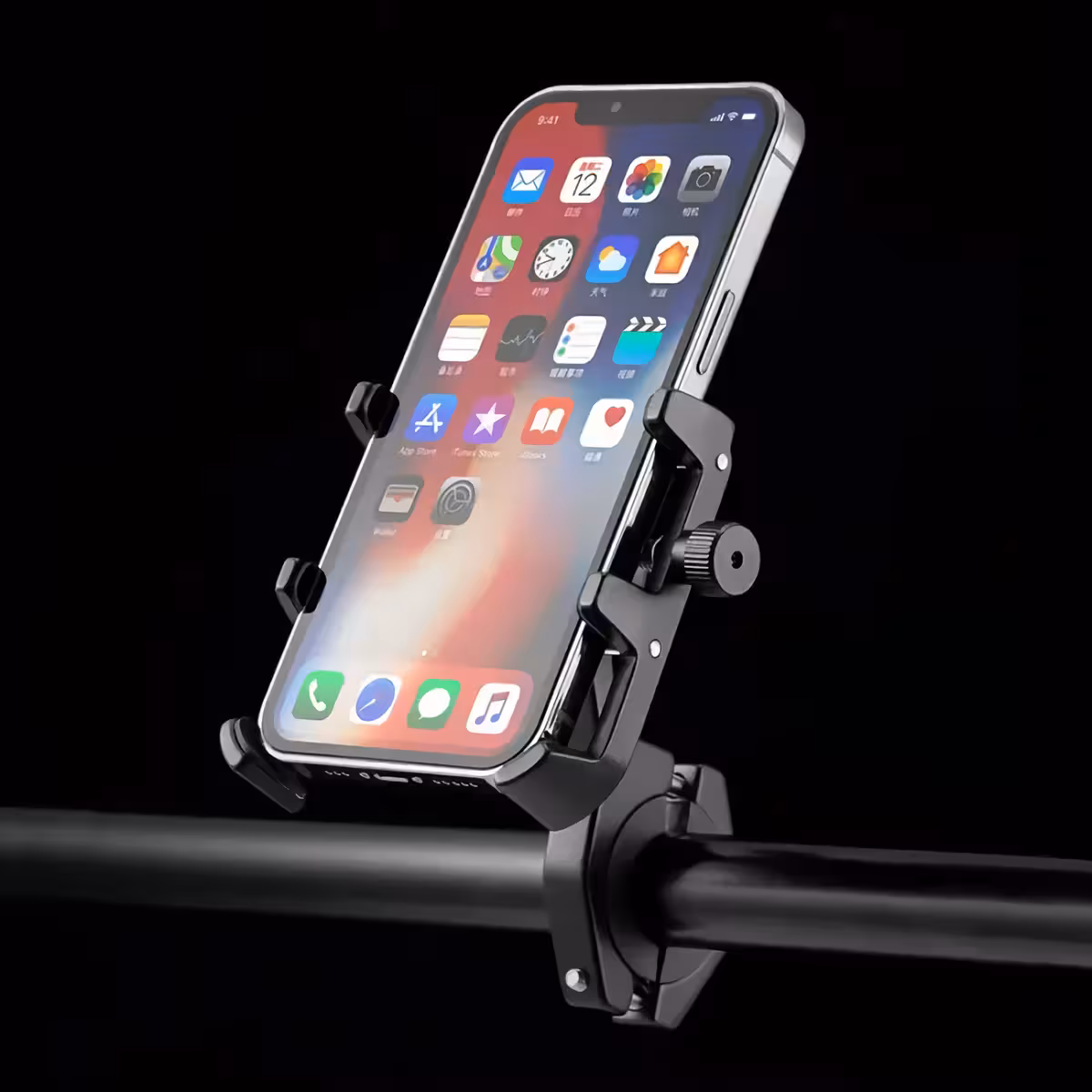 Suport telefon cu absorbție de șocuri pentru motocicletă Sistem antivibrații cu pernițe de protecție pentru telefon