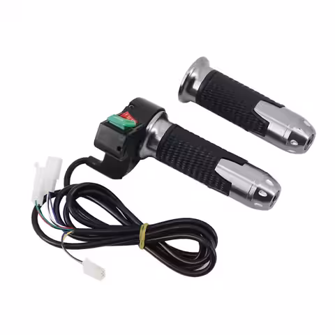 Manetă acceleratie cu claxon Mâner acceleratie cu buton de claxon pentru scuter electric